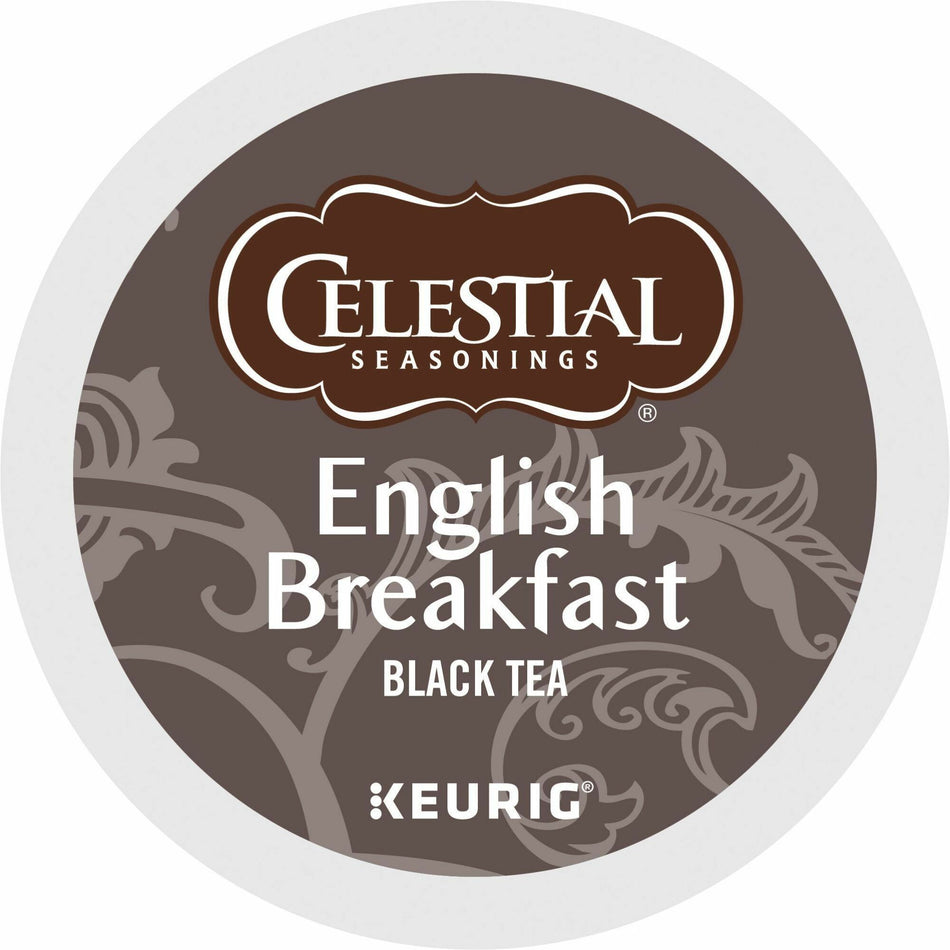 Celestial Seasonings® English Breakfast Black Tea K-Cup - Compatible with Keurig Brewer - Black Tea - 24 / Box