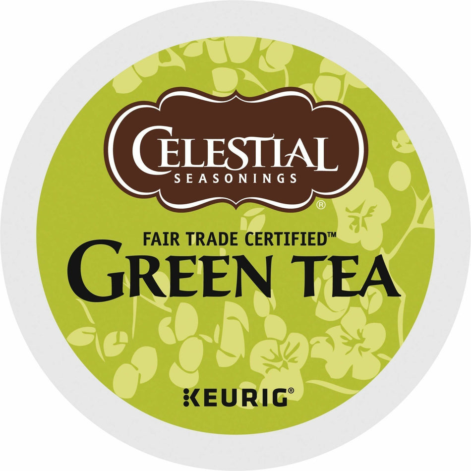 Celestial Seasonings® Natural Antioxidant Green Tea K-Cup - Compatible with Keurig Brewer - Green Tea - 24 / Box