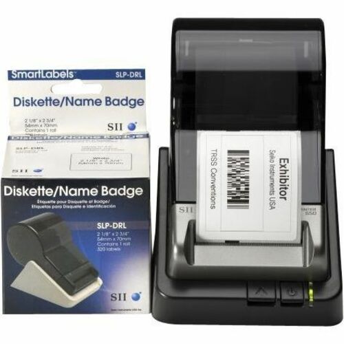 Seiko Diskette Label - 2 3/4" Width x 2 1/8" Length - Permanent Adhesive - Rectangle - Direct Thermal - White - Thermal Paper - 320 / Roll - 1 Each