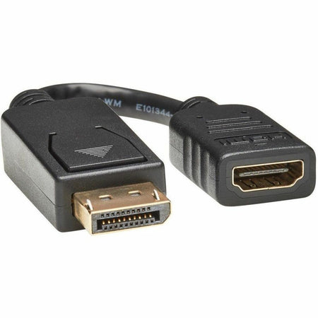 Tripp Lite series Adapter Cable - 6" A/V Cable - First End: 1 x 19-pin HDMI Type A Digital Audio/Video - Female - Second End: 1 x 20-pin DisplayPort 1.2 Digital Audio/Video - Male - Black - 1 Each