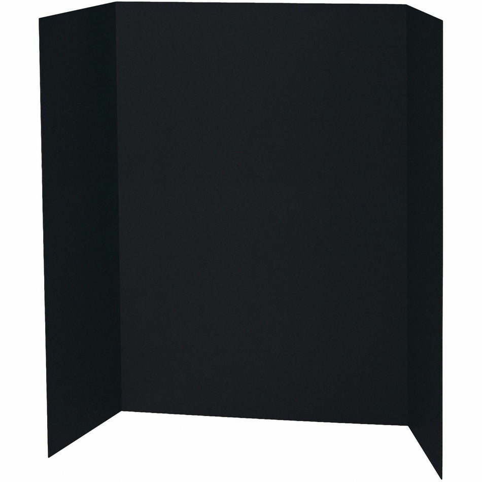 Pacon Presentation Boards - 36" Board Height x 48" Board Width - Black Surface - Tri-fold - 24 / Carton