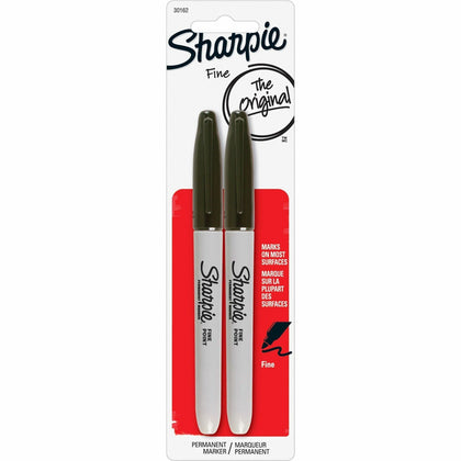 Sharpie Fine Point Marker - Black Ink Alcohol-Based - 2 Pack - Markers & Dry-Erase