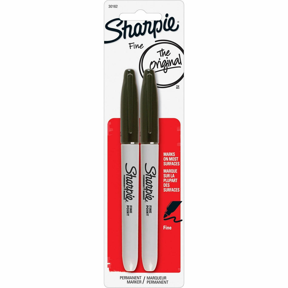 Sharpie Fine Point Marker - Fine Marker Point - Black Ink - Alcohol Based - 2 / Pack