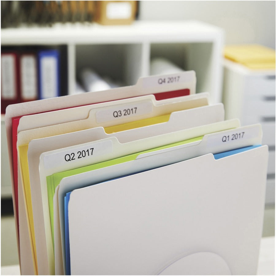 Dymo 30327 Labelwriter File Folder Labels - White, Direct Thermal - 130 Labels/Roll