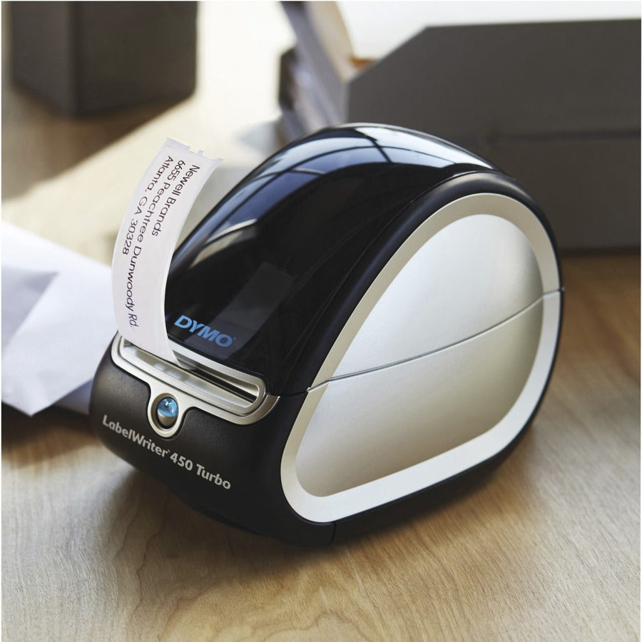 Dymo White Address Labels: Permanent Adhesive, Direct Thermal - 130 Labels/Roll