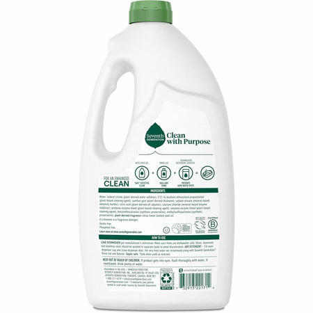 Seventh Generation Dishwasher Detergent - Rear