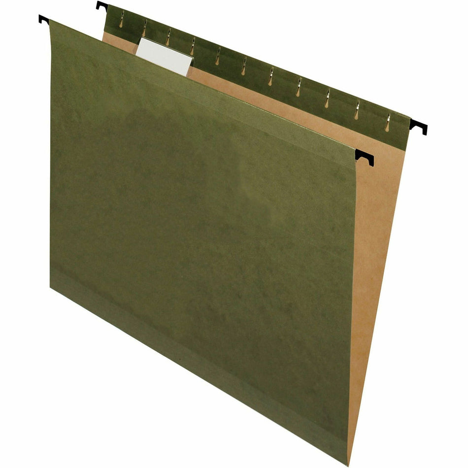 Pendaflex SureHook 1/5 Tab Cut Letter Recycled Hanging Folder - 8 1/2" x 11" - Green - Reinforced, Acid-free, Durable - 10% Recycled - 20 / Box