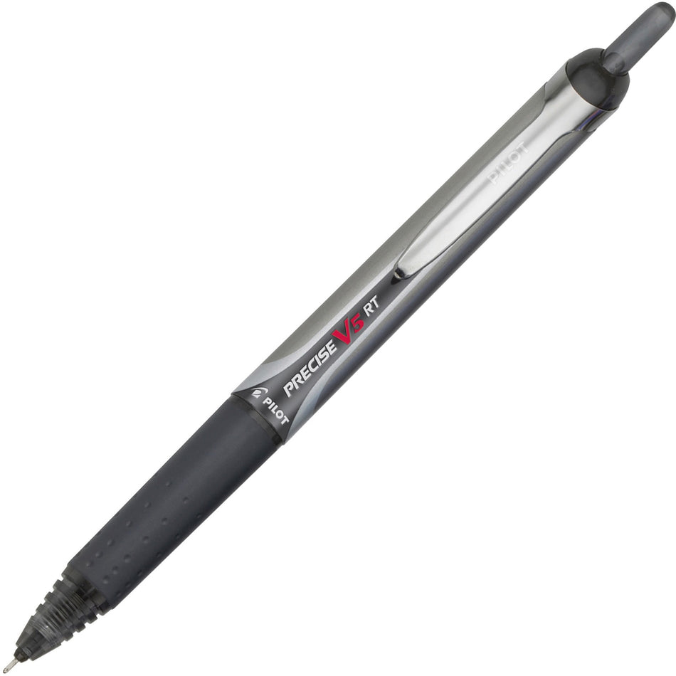 Pilot Precise V5 RT Extra-Fine Premium Retractable Rolling Ball Pens - Bar-coded - 0.5 mm Extra Fine Needle Pen Point - Retractable - Black Ink - 1 Each