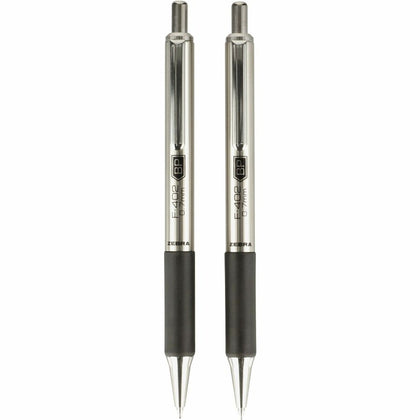 Zebra STEEL 4 Series F-402 Ballpoint Pen - Fine Point - Refillable - Black Ink