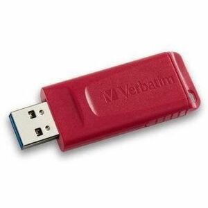 Verbatim 64GB Store 'n' Go USB Flash Drive - Red - 64 GB - USB 2.0 Type A - Red - Lifetime Warranty - 1 Each