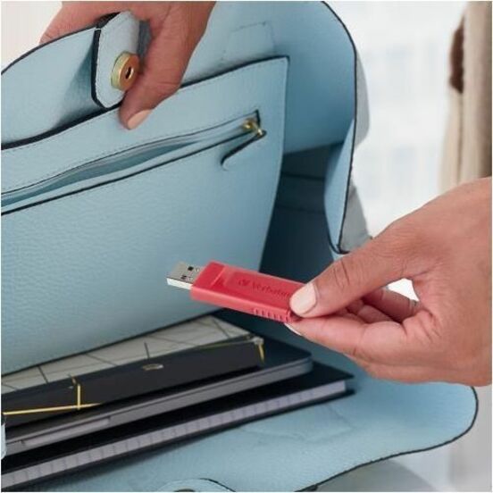 Verbatim 64GB Store 'n' Go USB Flash Drive - Red - 64 GB - USB 2.0 Type A - Red - Lifetime Warranty - 1 Each