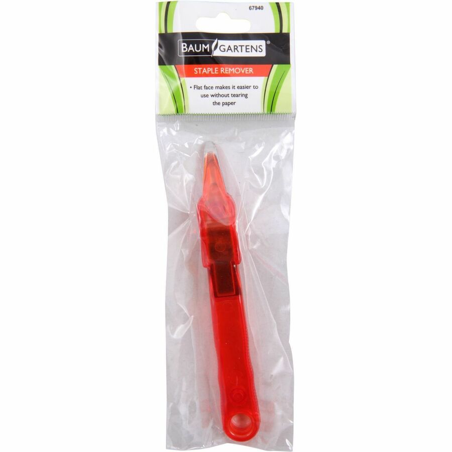 Baumgartens Translucent Slim Staple Remover - Plastic - Assorted - Compact - 1 Each