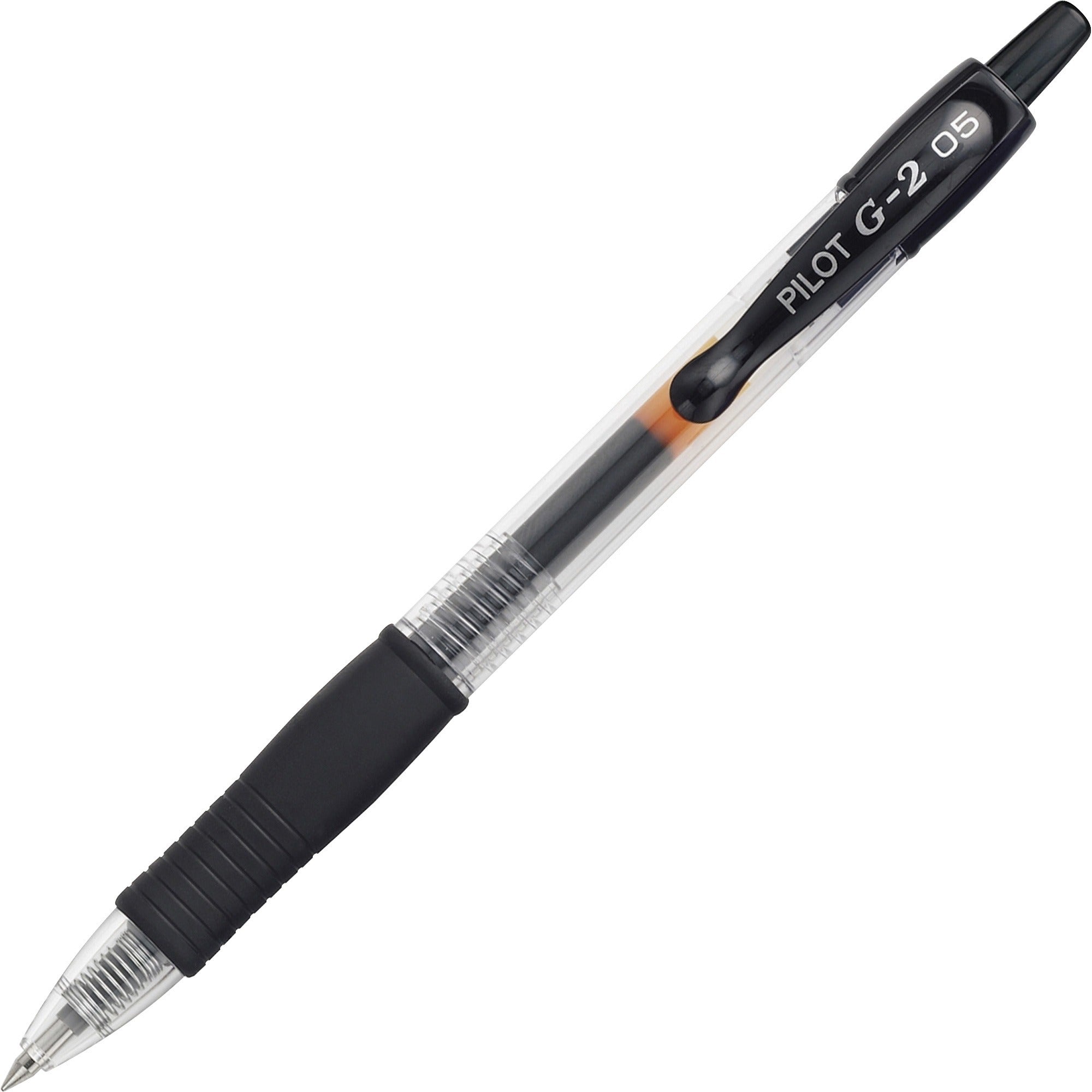 Pilot G2 Retractable XFine Gel Ink Rollerball Pens - 0.5 mm Extra Fine Pen Point - Refillable - Retractable - Black Ink - Gel-based - 1 Dozen