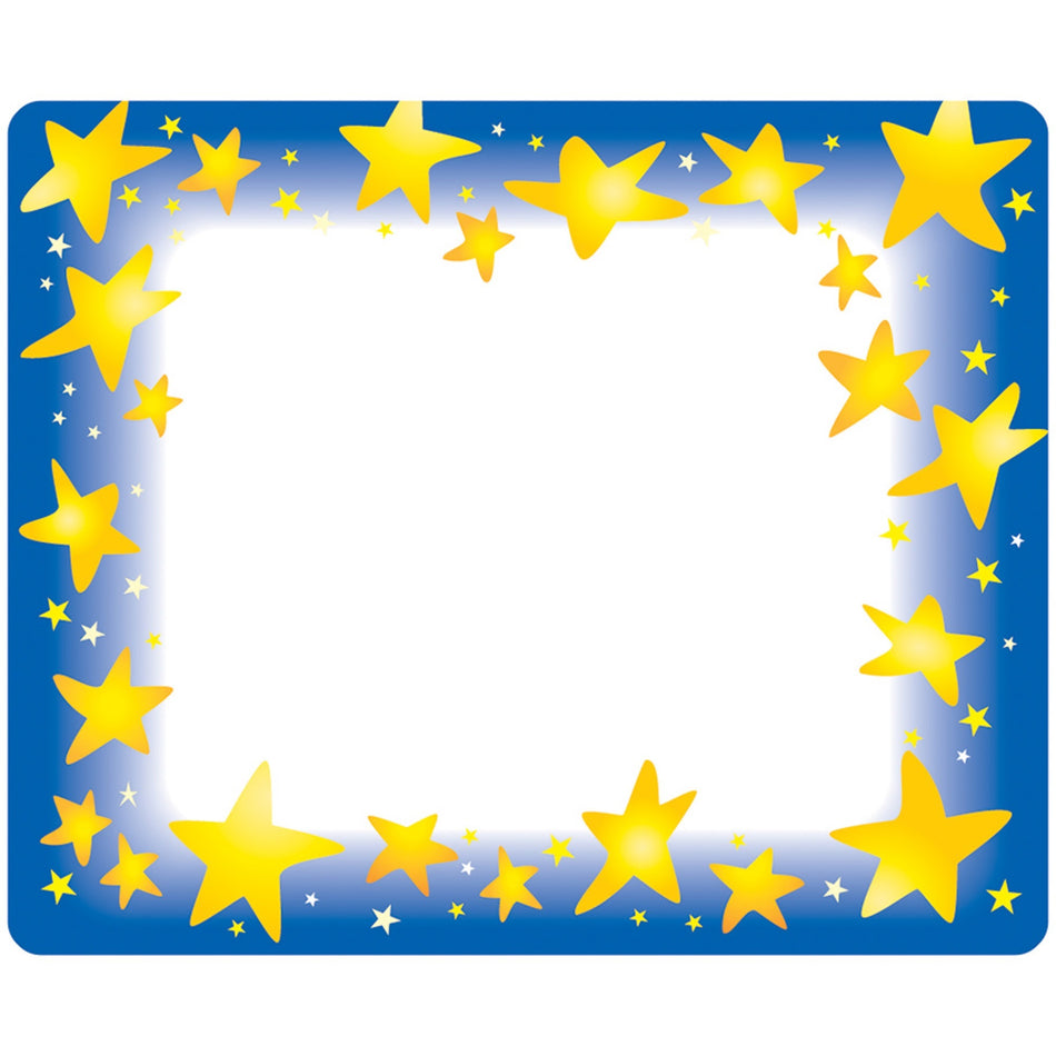 Trend Star Bright Self-adhesive Name Tags - 3" Length x 2.50" Width - Rectangular - Assorted - 36 / Pack