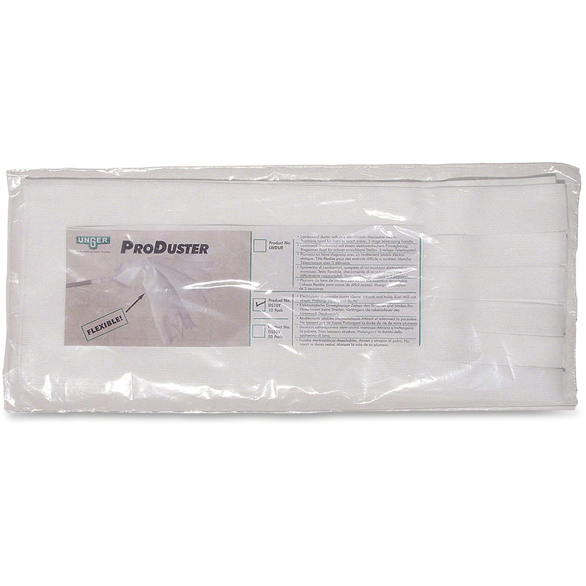 Unger StarDuster Pro Duster Replacement Sleeves - 7.1" Width x 18.1" Length - Lamb's Wool - 50 / Pack