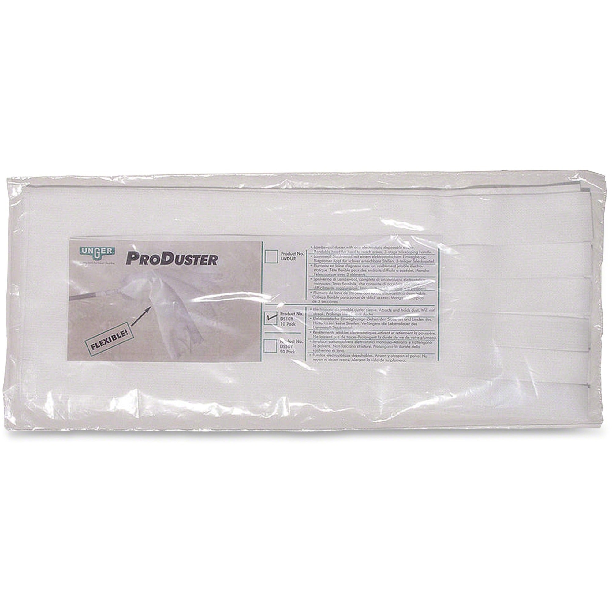 Unger StarDuster Pro Duster Replacement Sleeves - 7.1" Width x 18.1" Length - Lamb's Wool - 50 / Pack