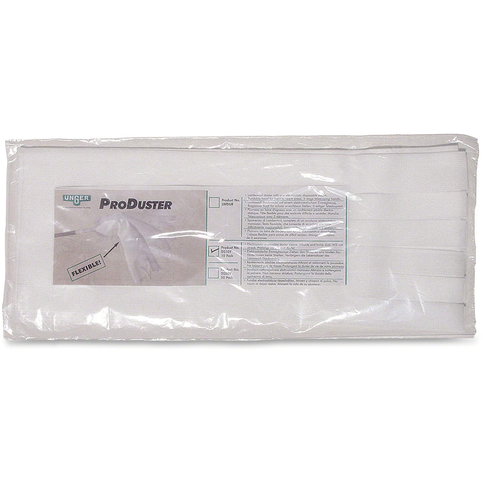 Unger StarDuster Pro Duster Replacement Sleeves - 7.1" Width x 18.1" Length - Lamb's Wool - 50 / Pack