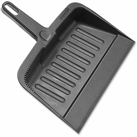 Rubbermaid Commercial Heavy-Duty Dustpan - 8.20" Wide - 12.25" Handle - Plastic - Charcoal - 1 Each