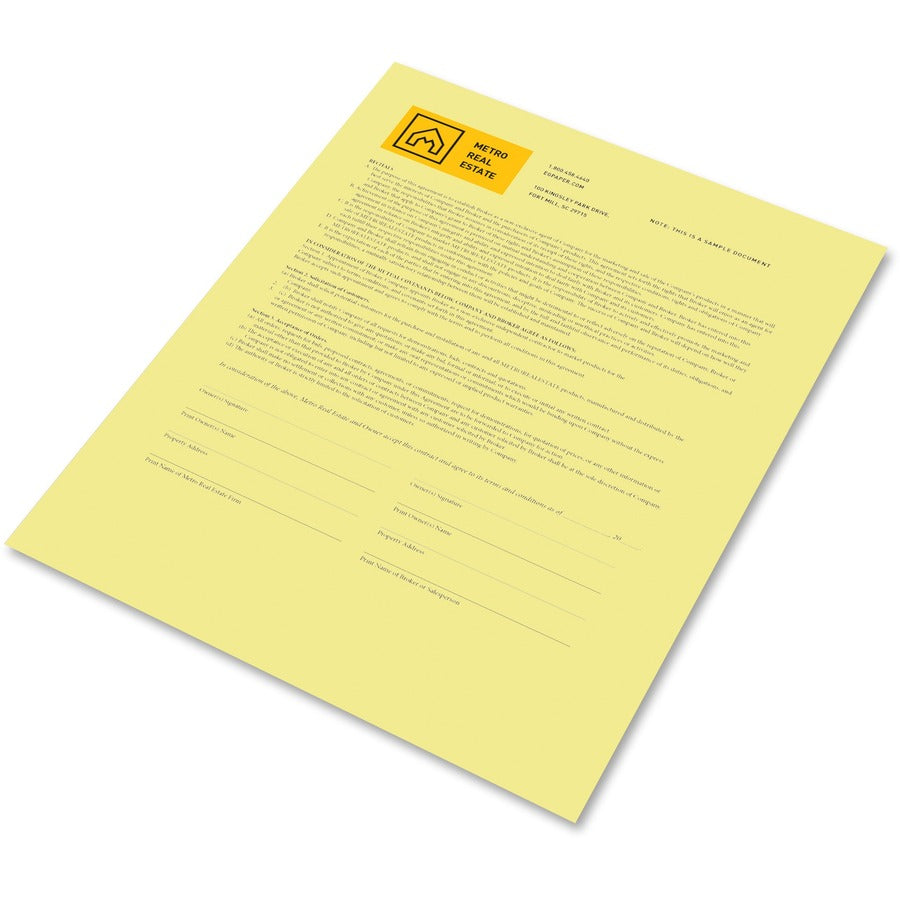 Xerox Bold Digital Carbonless Paper - Canary - Letter - 8 1/2" x 11" - Sustainable Forestry Initiative (SFI) - Capsule Control Coating - Canary - 500 / Ream