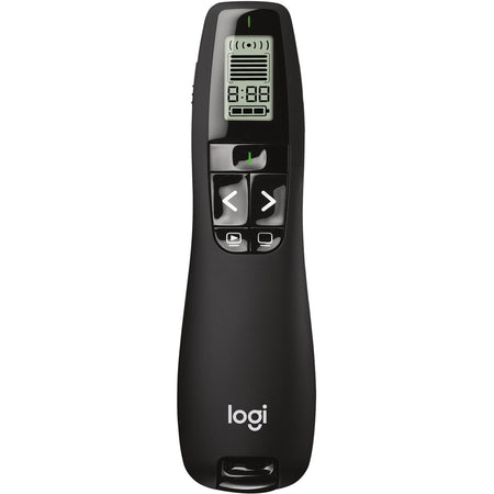 Logitech R800 Laser Presentation Remote - For Visual Presenter LCD - Radio Frequency - 100 ft Operating Distance - BatteryBlack - 1 Each