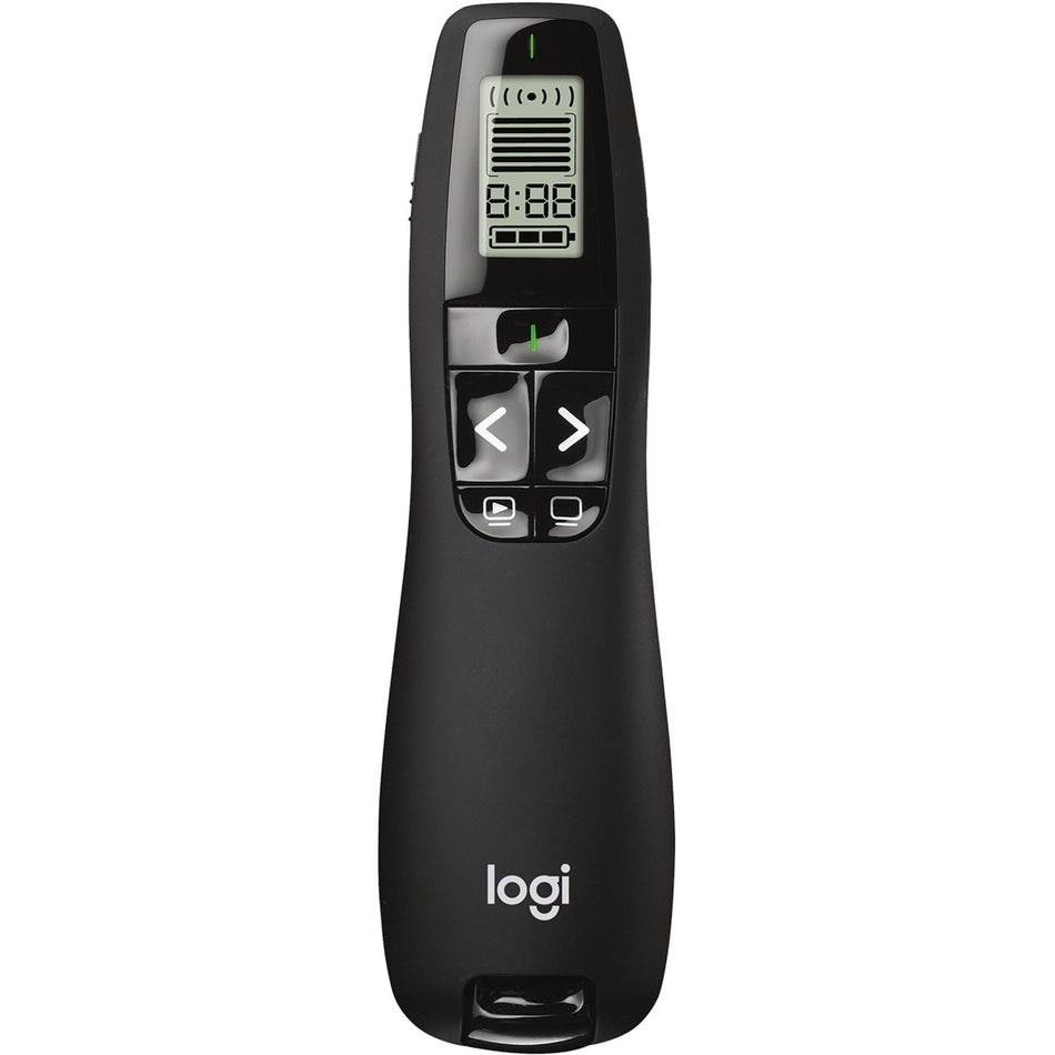 Logitech R800 Laser Presentation Remote - For Visual Presenter LCD - Radio Frequency - 100 ft Operating Distance - BatteryBlack - 1 Each