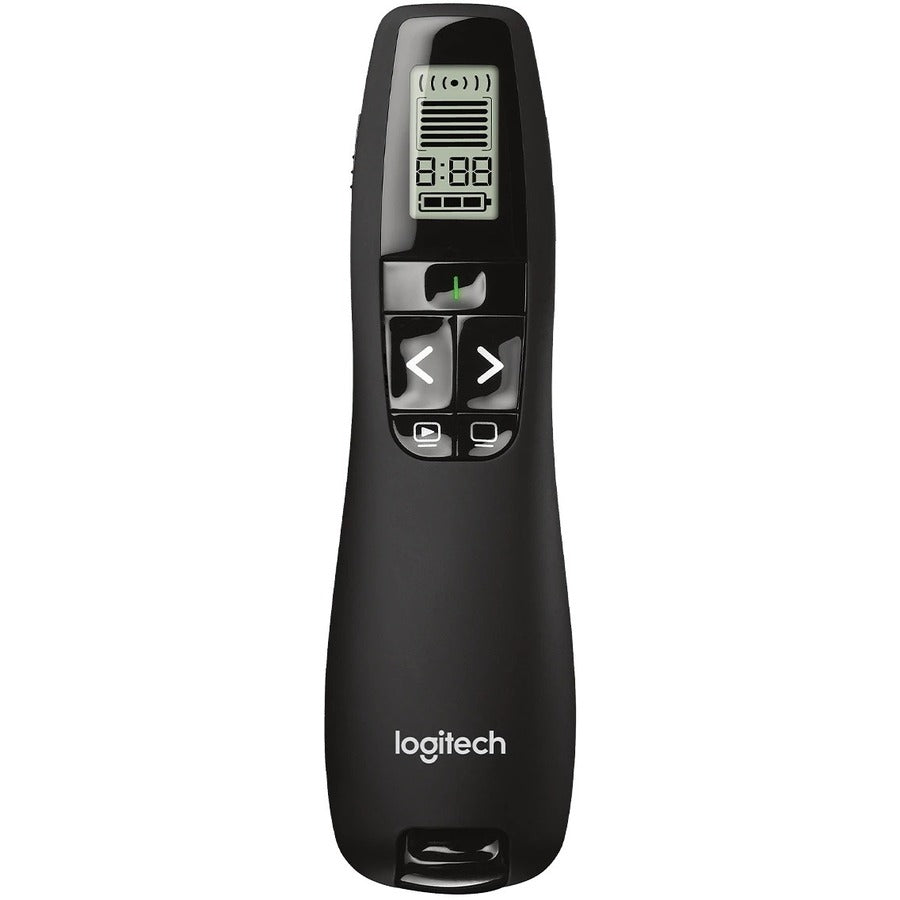 Logitech R800 Laser Presentation Remote - For Visual Presenter LCD - Radio Frequency - 100 ft Operating Distance - BatteryBlack - 1 Each