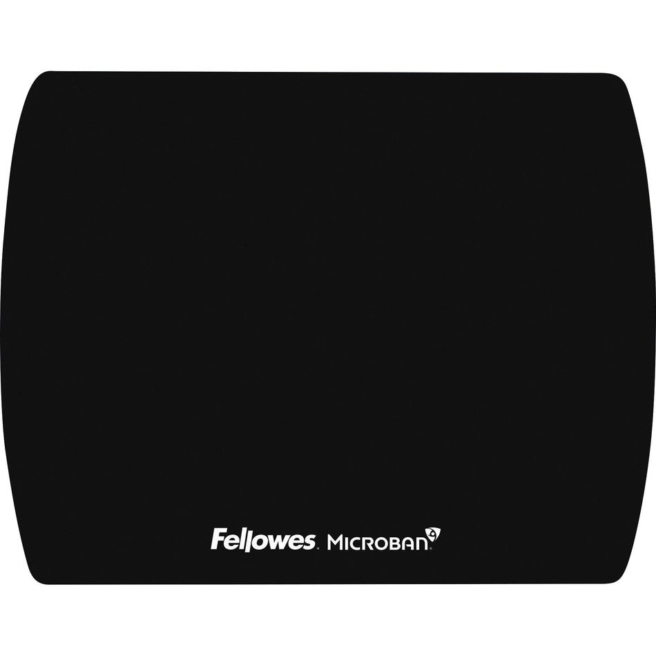 Fellowes Microban Ultra-Thin Mouse Pad - 7" Height x 9" Width x 0.06" Depth - Black - 1 Each