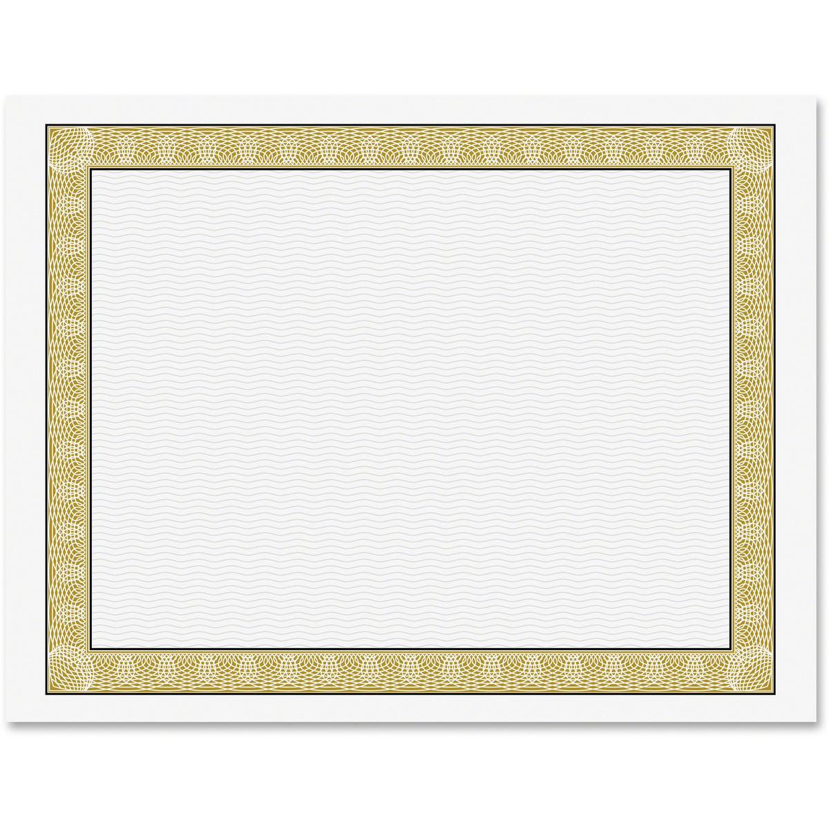 Geographics Diplomat Printable Certificates - 24 lb Basis Weight - 11" Width x 8.5" Length - Inkjet, Laser Compatible - Gold with White Border - Parchment Paper - 50 / Pack