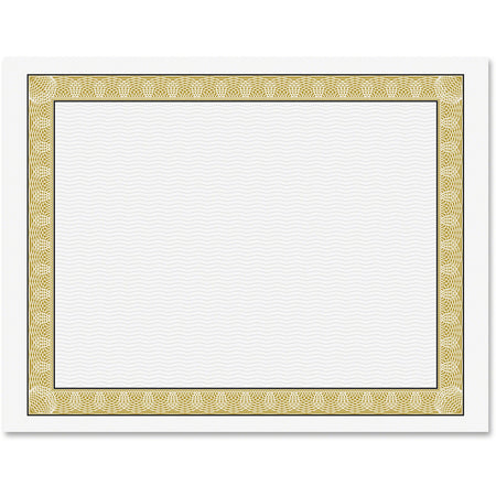 Geographics Diplomat Printable Certificates - 24 lb Basis Weight - 11" Width x 8.5" Length - Inkjet, Laser Compatible - Gold with White Border - Parchment Paper - 50 / Pack