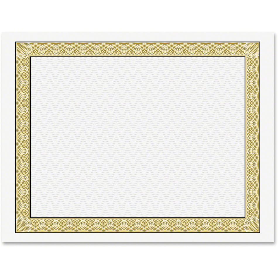 Geographics Diplomat Printable Certificates - 24 lb Basis Weight - 11" Width x 8.5" Length - Inkjet, Laser Compatible - Gold with White Border - Parchment Paper - 50 / Pack