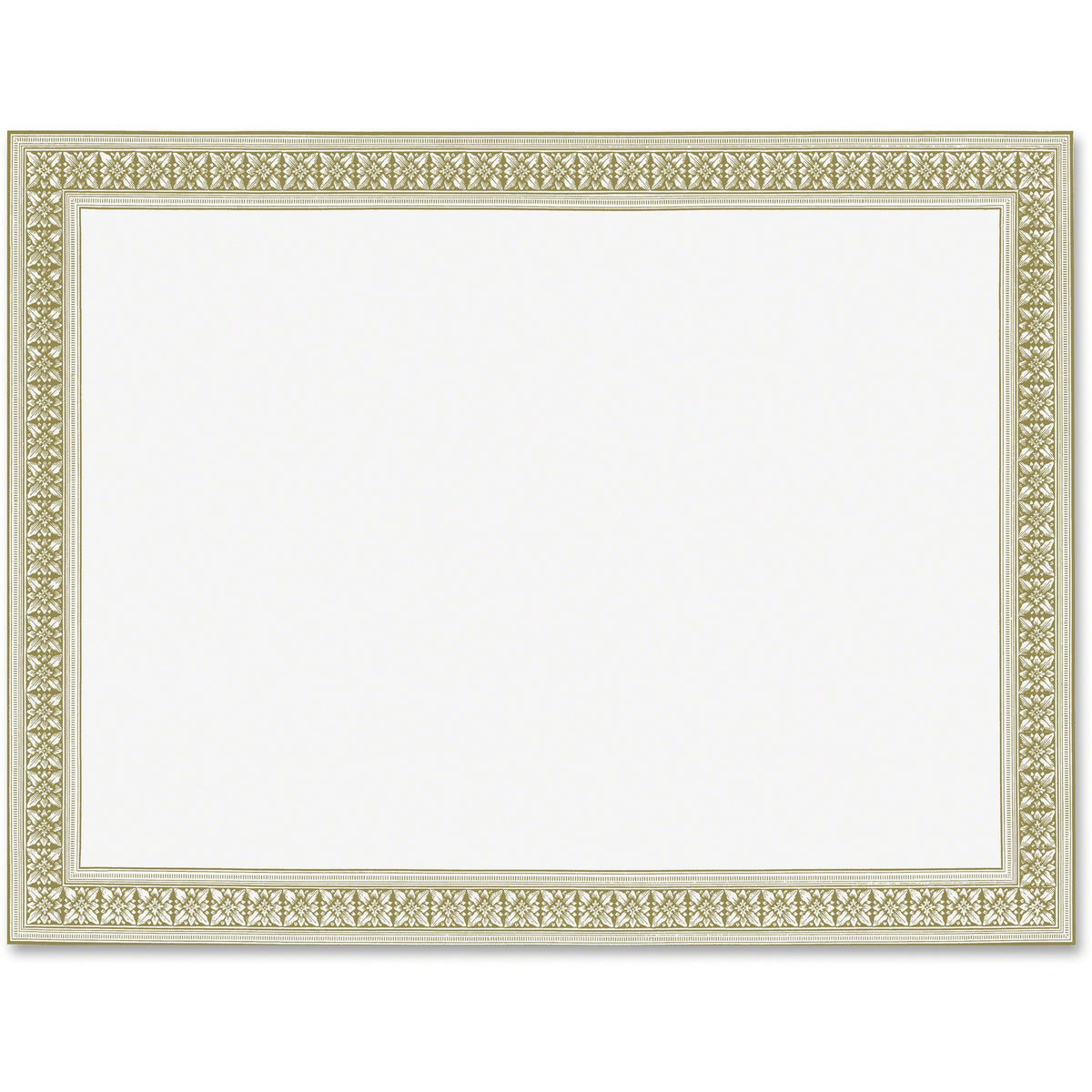 Geographics Flourish Gold Foil Award Certificates - 24 lb Basis Weight - 8.5" Width x 11" Length - Inkjet, Laser Compatible - White Border - Parchment Paper - 12 / Pack
