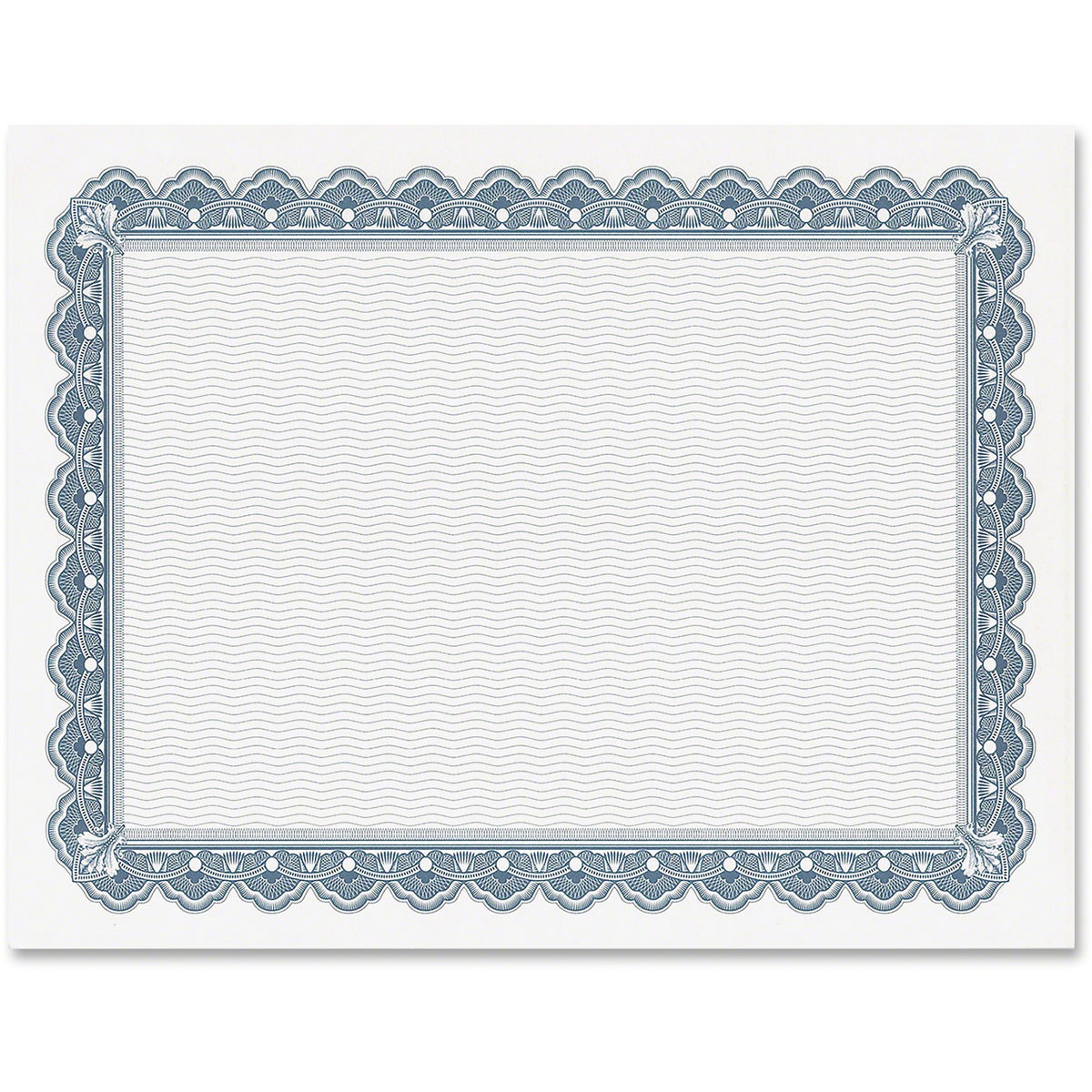 Geographics Printed Border Blank Certificates - 24 lb Basis Weight - 11" Width x 8.5" Length - Inkjet, Laser Compatible - White Border - Parchment Paper - 50 / Pack
