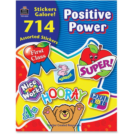 Teacher Created Resources Positive Stickers Galore Book - Self-adhesive - Acid-free, Lignin-free - Assorted - 714 / Pack