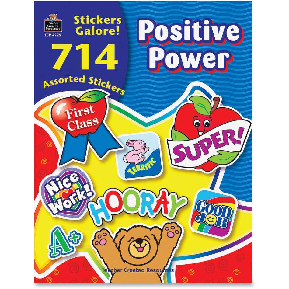 Teacher Created Resources Positive Stickers Galore Book - Self-adhesive - Acid-free, Lignin-free - Assorted - 714 / Pack
