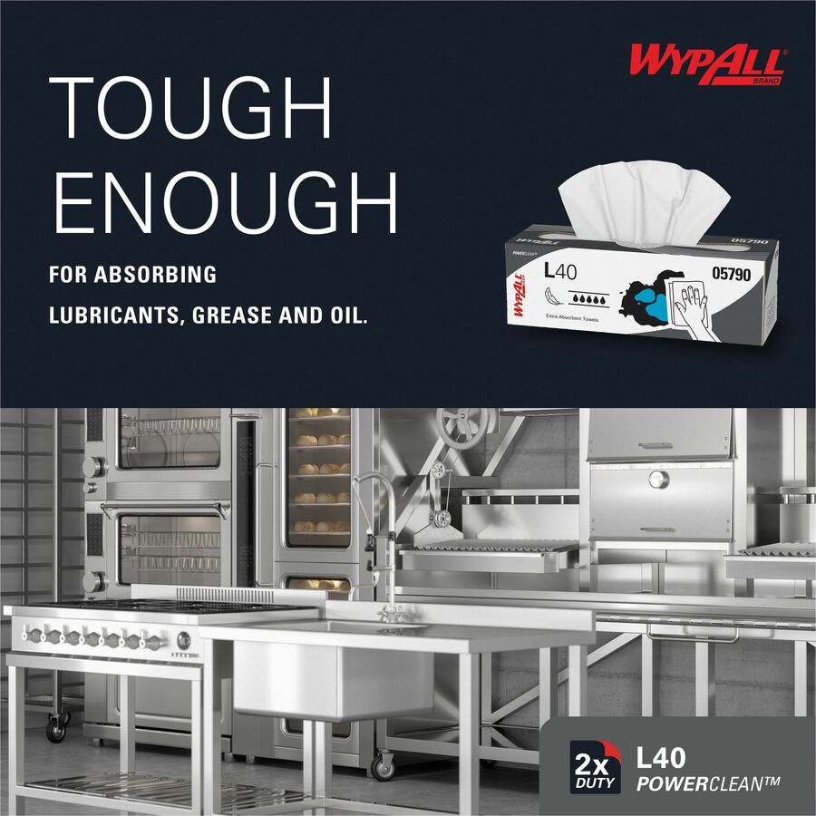 Wypall PowerClean L40 Extra Absorbent Towels - Front
