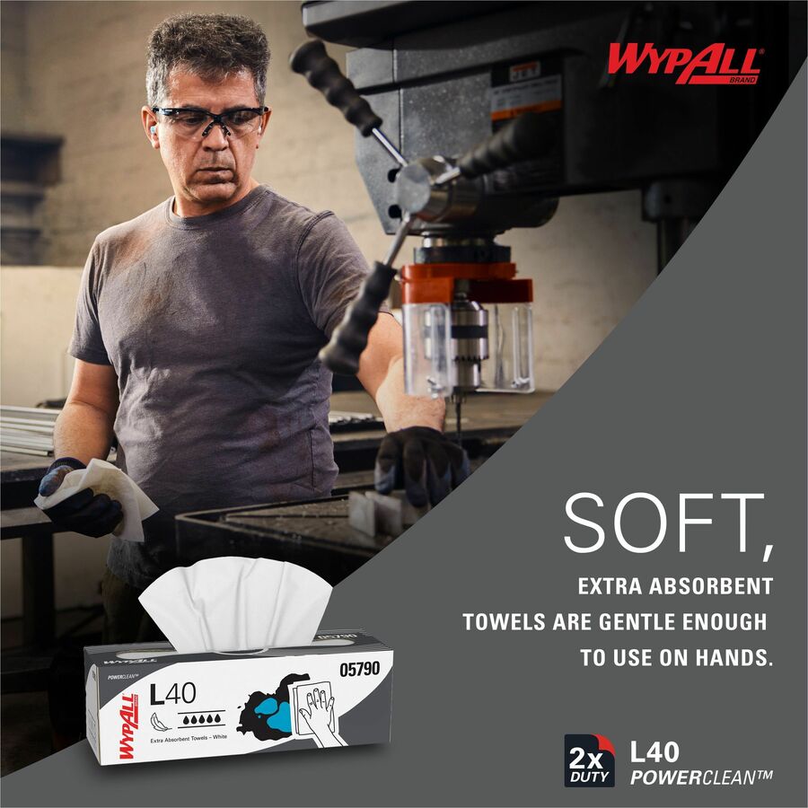 Wypall PowerClean L40 Extra Absorbent Towels - Right
