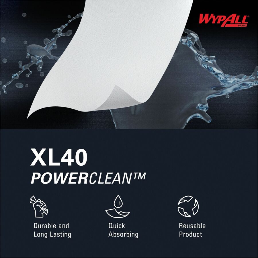 Wypall PowerClean L40 Extra Absorbent Towels - Rear