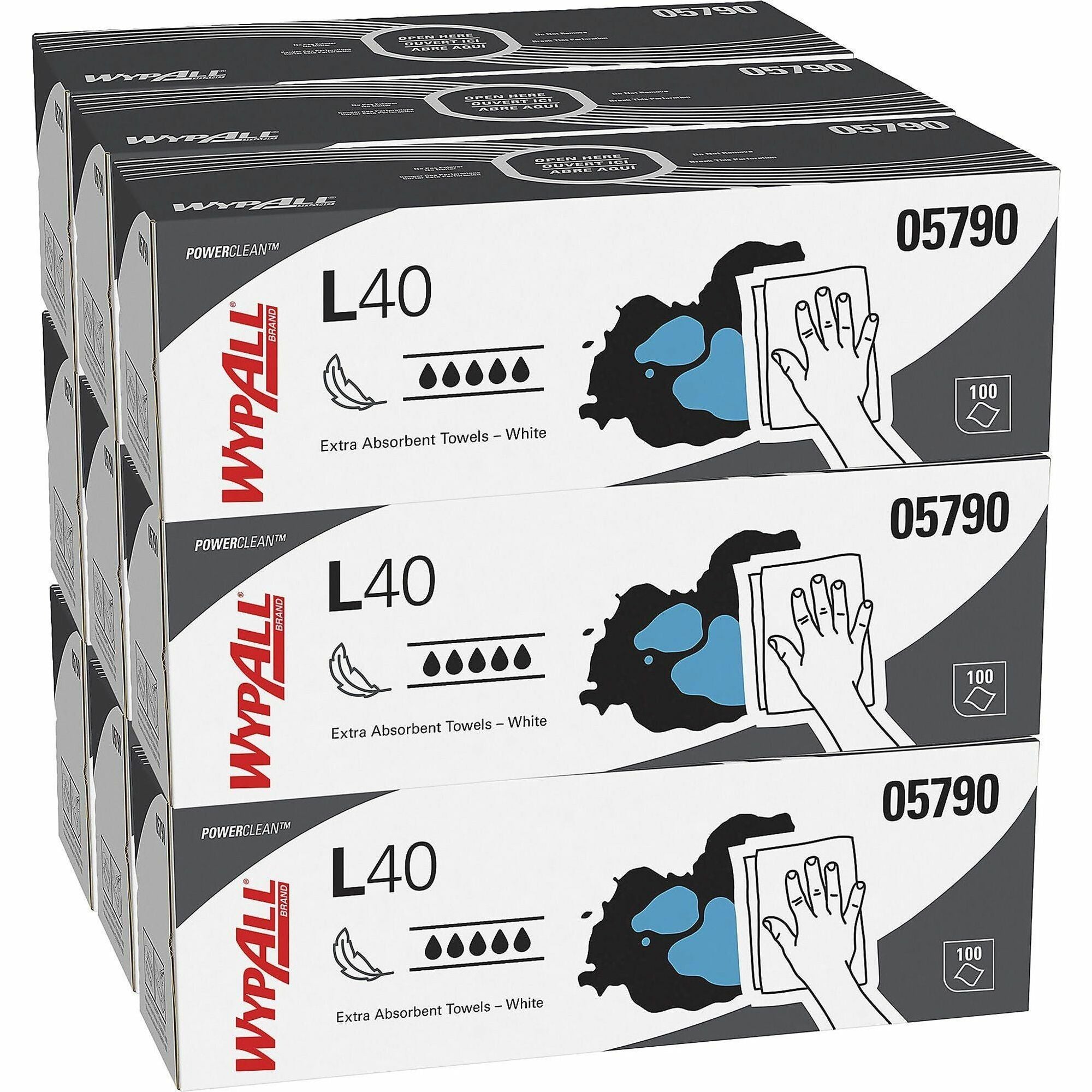Wypall PowerClean L40 Extra Absorbent Towels - 2000