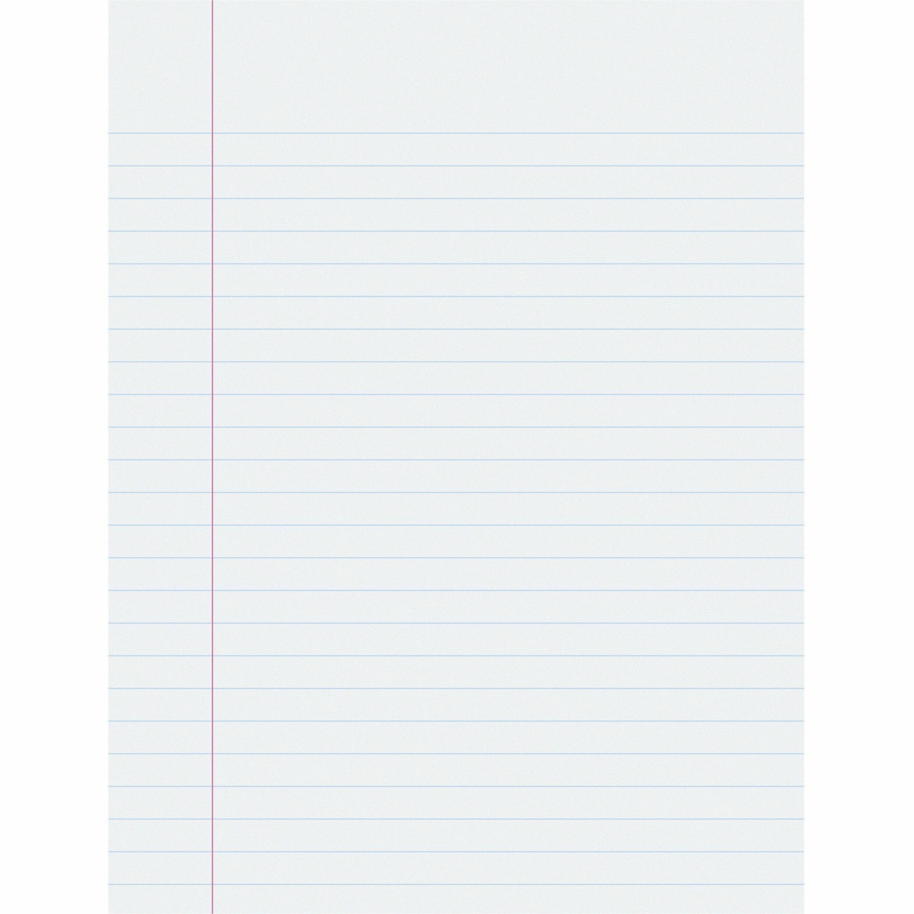 Pacon Composition Paper - Government - Letter - 500 Sheets - Ruled Red Margin - 16 lb Basis Weight - Government-Letter - 8 1/2" x 11" Sheet Size - White Paper - 500 / Ream