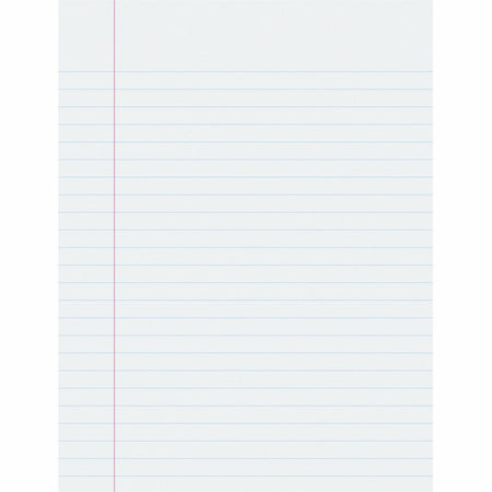 Pacon Composition Paper - Government - Letter - 500 Sheets - Ruled Red Margin - 16 lb Basis Weight - Government-Letter - 8 1/2" x 11" Sheet Size - White Paper - 500 / Ream