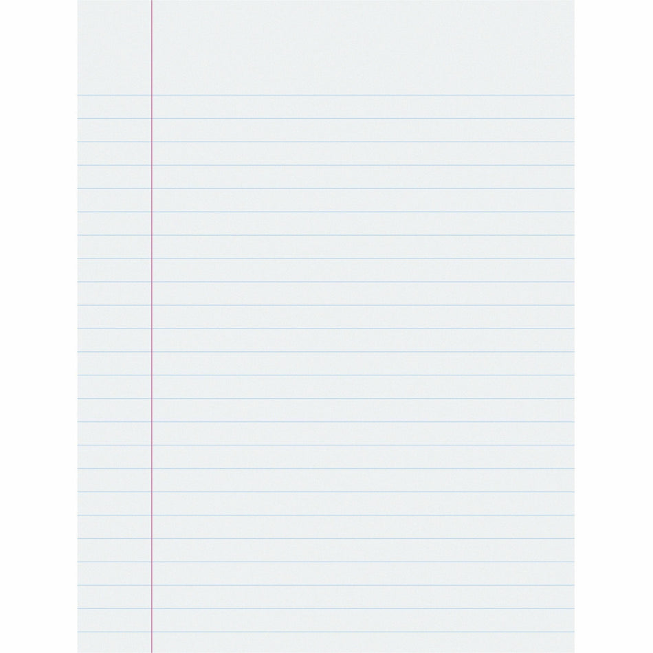 Pacon Composition Paper - Government - Letter - 500 Sheets - Ruled Red Margin - 16 lb Basis Weight - Government-Letter - 8 1/2" x 11" Sheet Size - White Paper - 500 / Ream