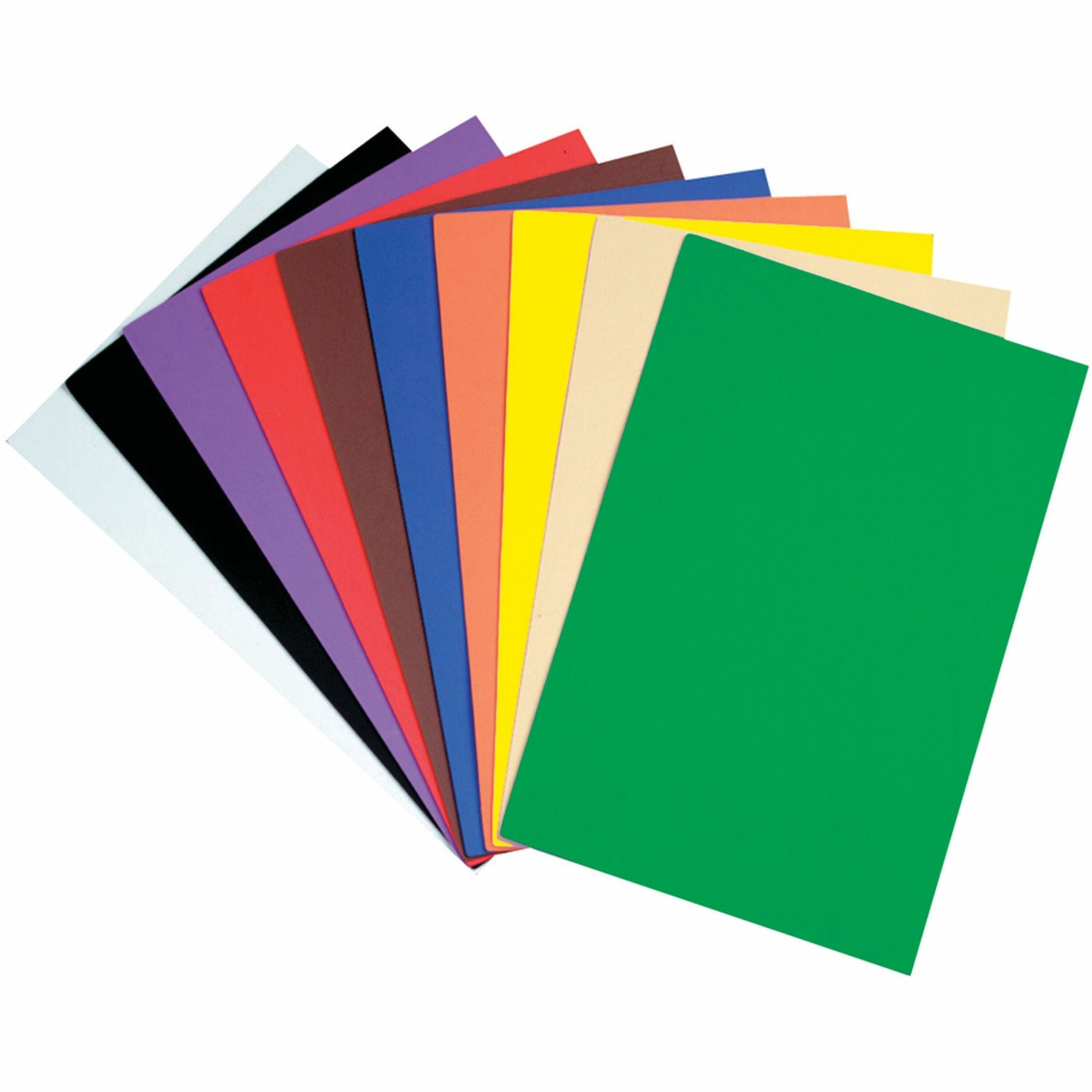 Creativity Street Wonderfoam Sheets - Craft - 18" Height x 12" Width x 0.80" Length - Assorted - Foam - 10 / Pack