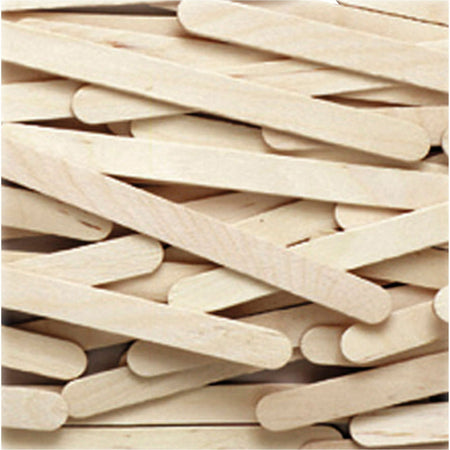 Creativity Street Wood Sticks - Art, Craft - 4.50" Height x 0.37" Width x 4.50" Length - Natural - Wood - 1000 / Box
