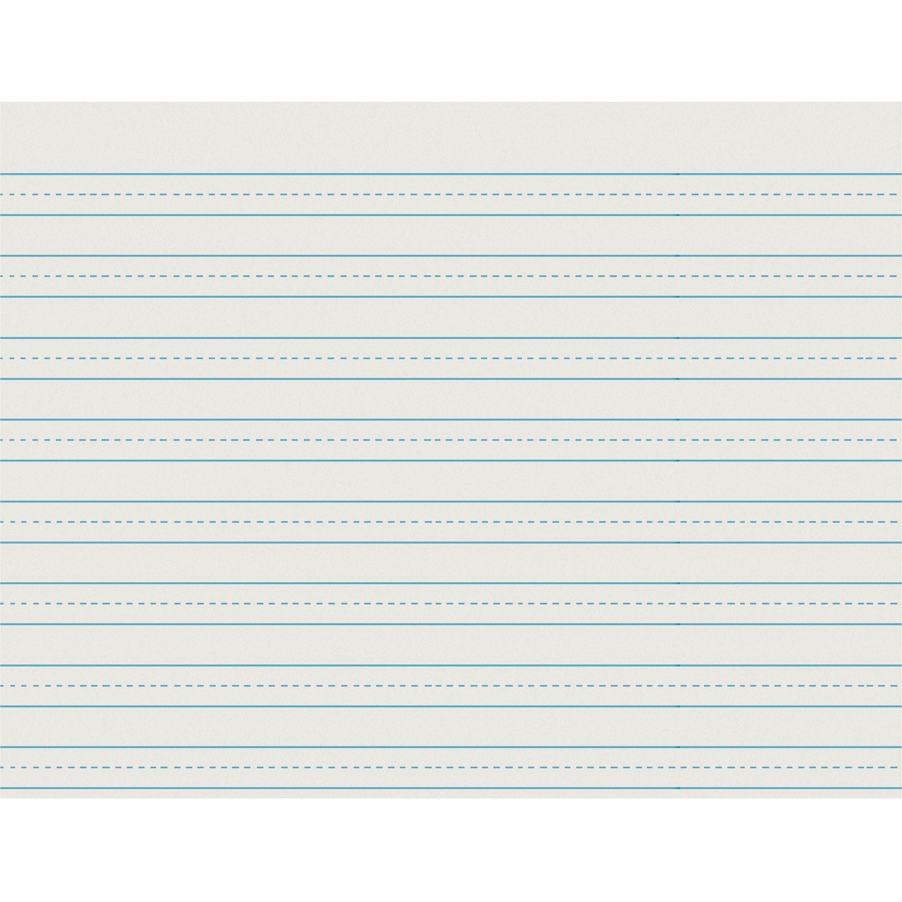 Pacon Skip - A - Line Ruled Newsprint - Letter - 500 Sheets - 0.50" Ruled - Letter - 11" x 8 1/2" Sheet Size - White Paper - 500 / Ream