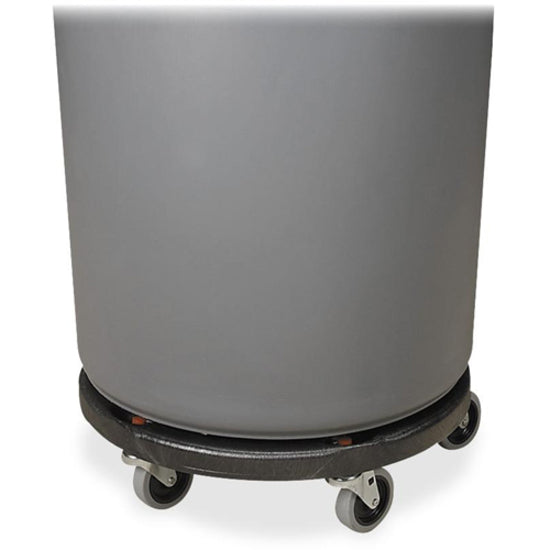 Rubbermaid Commercial Brute Easy Twist Round Dolly - 350 lb Capacity - 5 Casters - Structural Foam - x 18.3" Width x 6.6" Height - Black - 1 Each