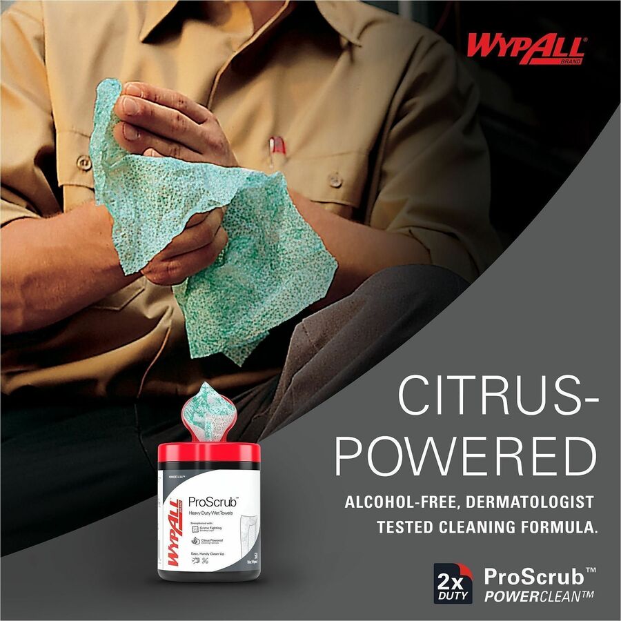 Wypall PowerClean ProScrub Heavy Duty Wet Towels - Alternate-Image5