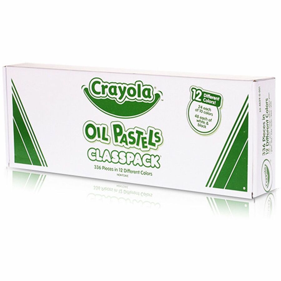 Crayola Oil Pastel Classpack - 12 Colors - 336 Pastels - Sticks