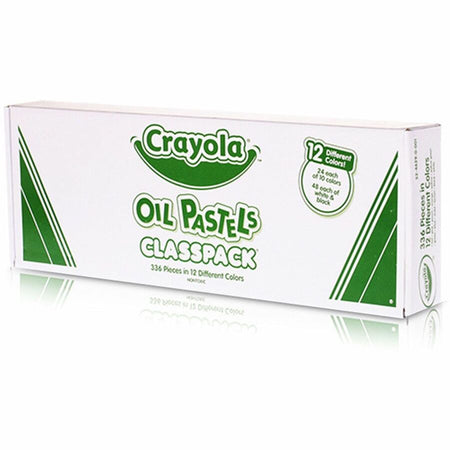 Crayola Oil Pastel Classpack - 12 Colors - 336 Pastels - Sticks
