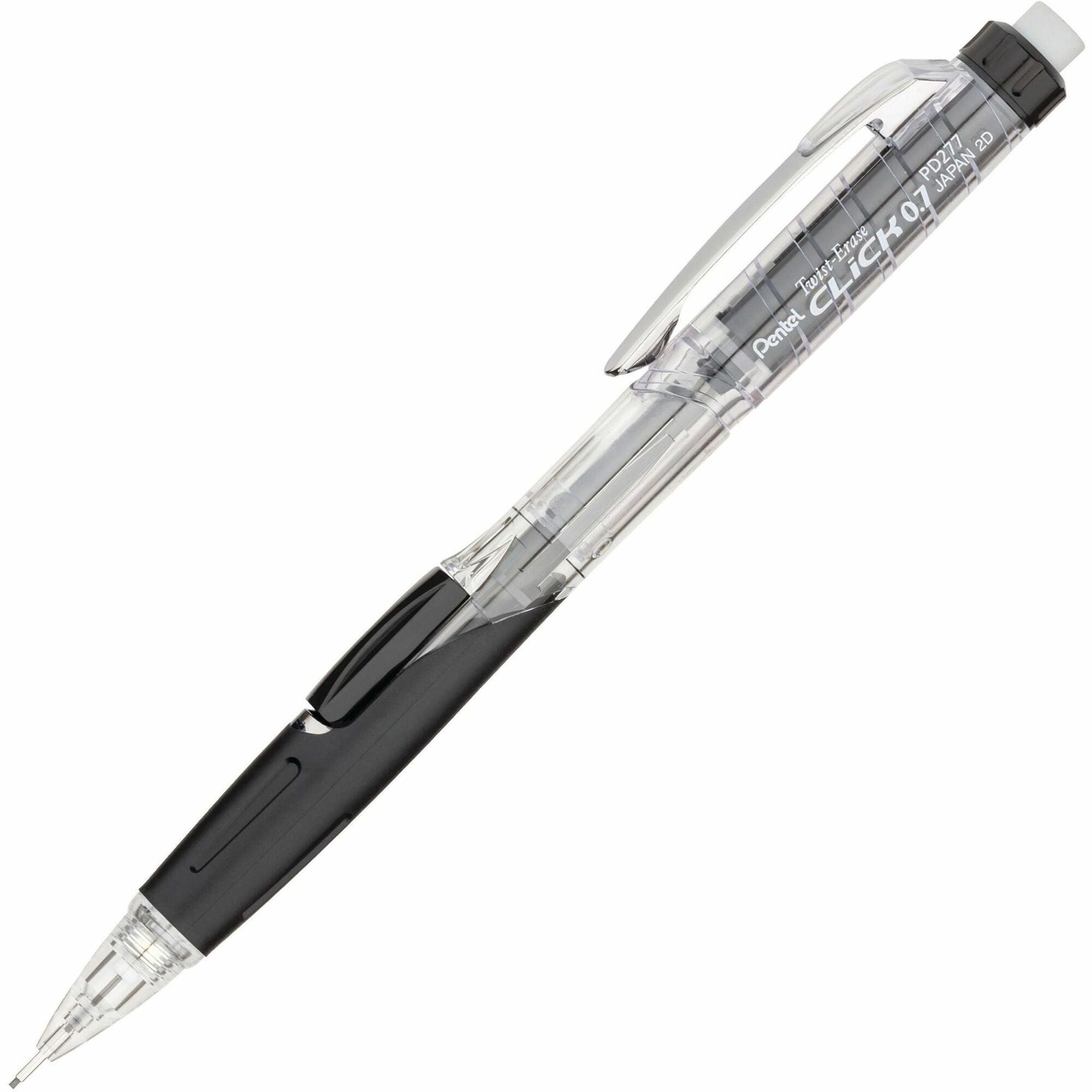 Pentel Twist-Erase Click Mechanical Pencil - Refillable 0.7mm Lead - Black Barrel - Pencils