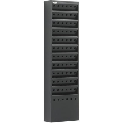 Safco Steel Magazine Rack - 11 Pockets Black Floor Stand - Display Racks